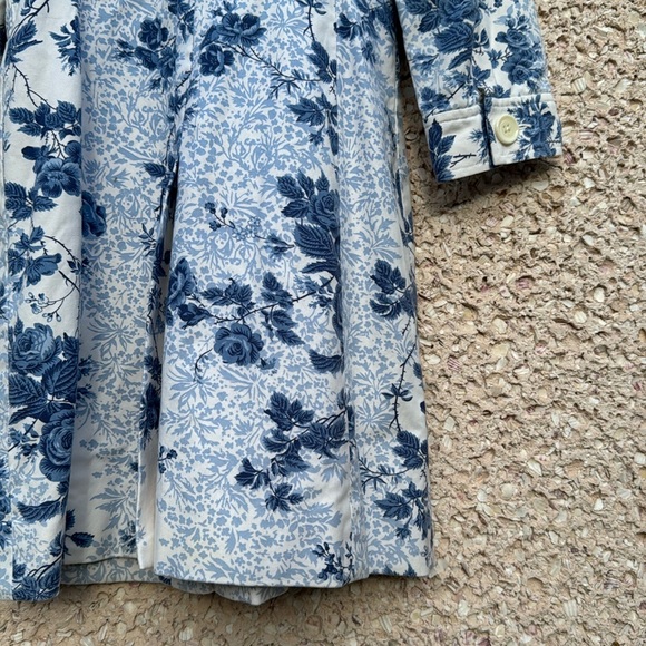 Ann Taylor Loft Blue Floral Rose Cotton Blazer - Picture 5 of 9